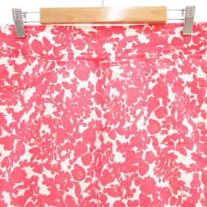 DoCLASSE Do CLASSE 美品 イージーパンツ ストレート ストレッチ 花柄 13 ピンク 白 ホワイト /GV