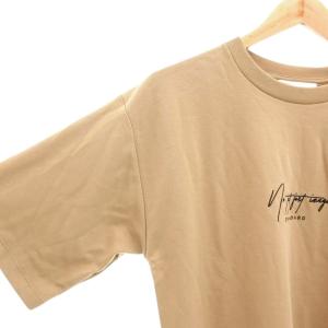 MONKEY TIME 美品 Tシャツ クルーネック 刺繍 半袖 S ベージュ /AE