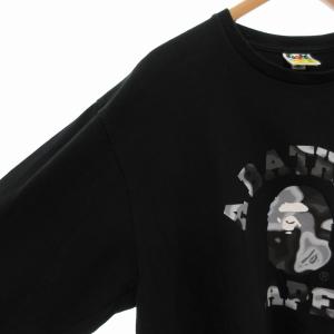 A BATHING APE Liquid Camo College L/S TEE Tシャツ ロンT ロゴ 長袖 黒 ブラック 2XL