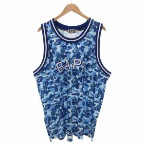 ゲームシャツ ナンバリング 88 ロゴ 刺繍 迷彩 ノースリーブ 2XL 青 ブルー 白 ホワイト /FF