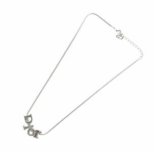 Christian Dior ネックレス ロゴ シルバーカラー