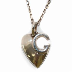 Gロゴ インハート ネックレス ペンダント チェーン Ag925 SILVER シルバー /BB OH