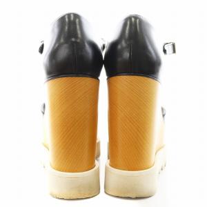 STELLA McCARTNEY エリス サンダル アンクルストラップ 厚底 フェイクレザー 37 黒 ブラック 478943 /AN21