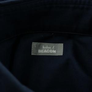 kolor BEACON ボタンダウンシャツ アロハ カジュアル 半袖 レギュラーカラー 切替 1 紺 ネイビー 21SBM-B06143