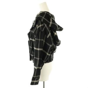Y's ヨウジヤマモト 25SS LINEN/NYLON PLAID GATHERED BLOUSE