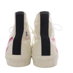 CONVERSE プレイコムデギャルソン スニーカー ハイカット キャンバス US6.5 ホワイト 1CK709 /YO8
