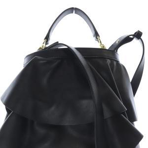 Repetto 2way フリル クロスボディ ショルダーバッグ ブラック