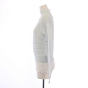 ISSEY MIYAKE カットソー ハイネック シアー 2 ライトブルー ホワイト