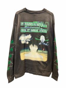 SAINTMICHAEL SM-YS1-0000-C33 攻殻機動隊 プリント Tシャツ L ブラック