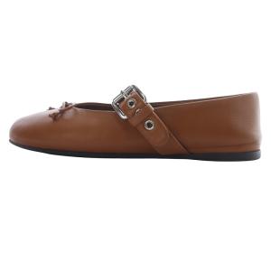 miumiu コニャック レザー バレエシューズ 36.5 ブラウン 5F210E