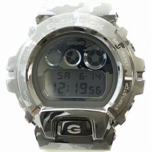腕時計 ウォッチ クォーツ デジタル ロゴ デイト カレンダー付き シルバー色 GM-6900 GY18