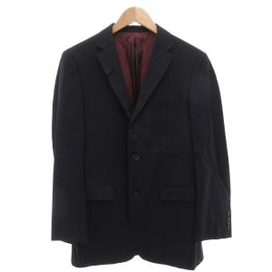 BURBERRY BLACK LABEL セットアップ スーツ ジャケット 総裏地 シングル パンツ ストライプ 40 紺 ネイビー  /AE