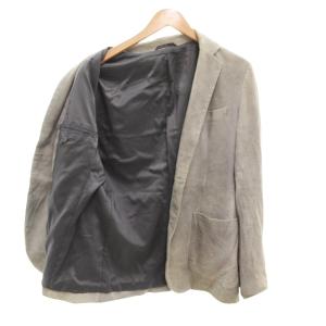 EPOCA UOMO レザージャケット スエード 2B 48 グレー /JS
