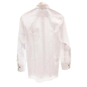BURBERRY BLACK LABEL ワイシャツ ストライプ 長袖 39 紫 パープル 白 ホワイト /JS
