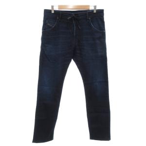 デニムパンツ ジーンズ スリムテーパード ロゴ W32 ダークインディゴ /AE