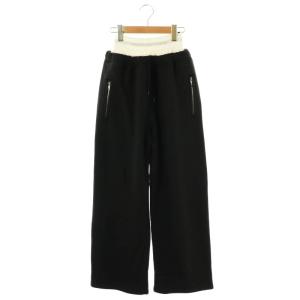 24SS ダブルウエストスウェットパンツ XXS ブラック 4CC12443