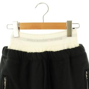 alexanderwang 24SS ダブルウエストスウェットパンツ XXS ブラック 4CC12443