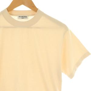 BALENCIAGA 670943 バックロゴ刺繍 Tシャツ XS ベージュ /MI OS SH ユニセックス