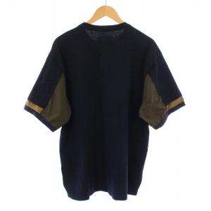 sacai ファブリックコンボTシャツ 3 ネイビー カーキ 22-02733M