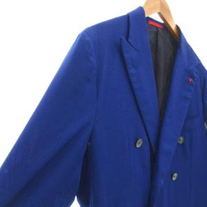 ISAIA テーラードジャケット ブレザー ダブルブレスト 長袖 52 青 ブルー /BS