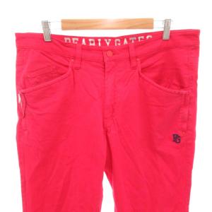PEARLY GATES ゴルフウェア デニムパンツ ロゴ ストレッチ 7 XXL ピンク /FT