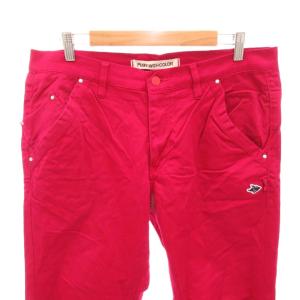 PEARLY GATES PLAY With COLOR ゴルフウェア ストレッチパンツ ストレート ロゴ 6 L ピンク /FT