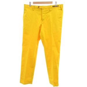 Antibes slim fit スラックス チノパン ボタンフライ ストレッチ 52 黄 イエロー /BS