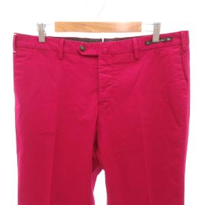 PT01 slim fit チノパンツ コットン ストレッチ センタープレス 52 XL ピンク /FT