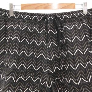EMPORIO ARMANI バミューダパンツ オールオーバーパターン 総柄 ハーフ丈 イージーウエスト 52 黒系 マルチカラー /UO