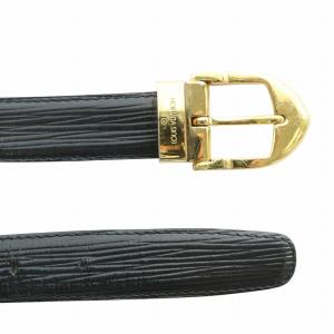 LOUIS VUITTON エピ サンチュールクラシック ノワール ベルト レザー バックル ロゴ ゴールド金具 44/110 黒