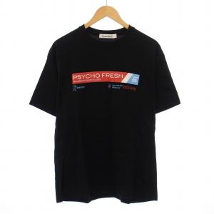 24SS PSYCHO Tシャツ 半袖 クルーネック ロゴ プリント ストレッチ 2 黒 ブラック UC2D2801