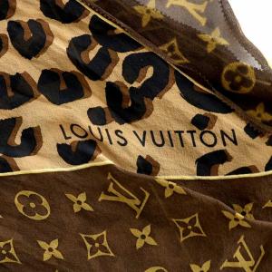 LOUIS VUITTON エシャルプ スカーフ モノグラム ブラウン