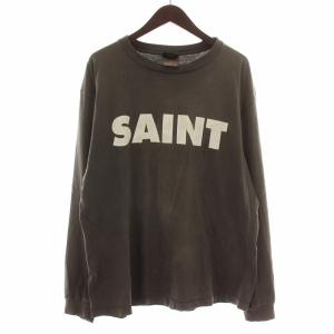 23AW Tシャツ ヴィンテージ加工 SNTプリント L グレー SM-A23-0000-010