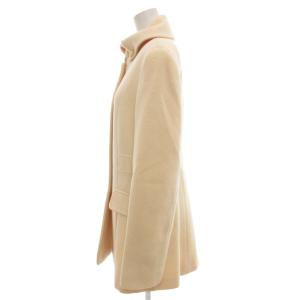 Max Mara コート ステンカラー ウール ミドル 総裏地 40 アイボリー /GV GY47