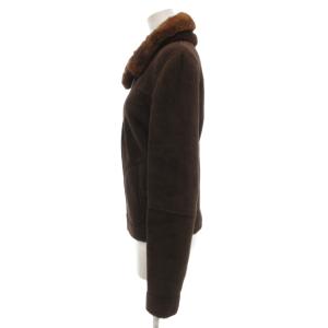 DOLCE&GABBANA ムートンジャケット ラビットファー 36 ブラウン