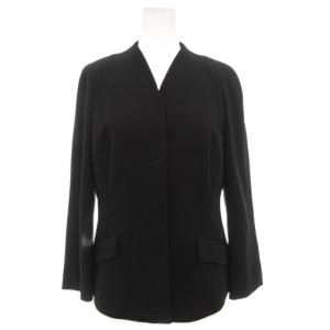 ノーカラージャケット 総裏地 シングル 36 XS 黒 ブラック  /AE GY47