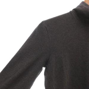 PRADA SPORT Tシャツ カットソー タートルネック ロゴ 長袖 M ダークグレー /AE GY47