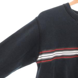 BURBERRY BLUE LABEL トレーナー スウェット 長袖 M 黒 ブラック ロゴ刺繍 /AE GY47