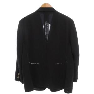 BURBERRY テーラードジャケット ロゴボタン ネイビー