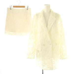 AMERI FLOWER MIX LACE SHEER JACKET SKIRT