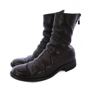 バックジップ ショートブーツ 41.5 ブラック