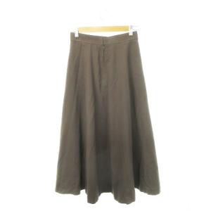 Chloe ヴィンテージ フレアスカート ミモレ ロング ウール 40 M 茶 ブラウン /AH18 GY03