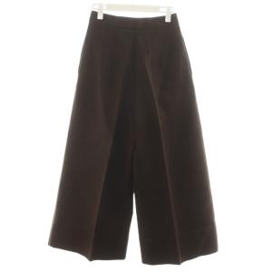 JIL SANDER 21SS センタープレスバギーパンツ ワイドパンツ コットン 32 茶 ブラウン JSPS301425WS24160011