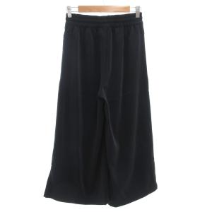 adidas ワイドパンツ イージー トレフォイルロゴ 刺繍 L 黒 ブラック /GV