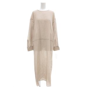 タグ付き 長袖シアーワンピース ロング F ベージュ /GV