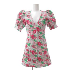 Embroidered polyester blend mini dress ミニドレス 34 ピンク