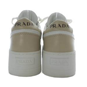 PRADA ダウンタウン ボールド レザー スニーカー 37 ホワイト