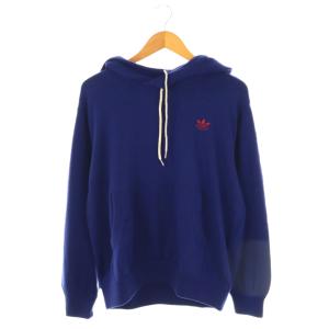 ×adidas Originals ニットプルオーバーパーカー M ブルー 700446