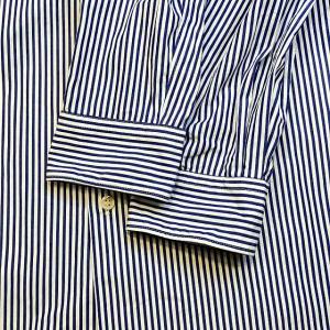 PLAY Comme des Garçons ストライプシャツ L 青 ブルー 白 ホワイト AX-B018