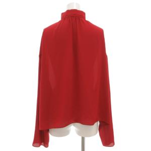 BALENCIAGA ブラウス プルオーバー リボン 36 レッド